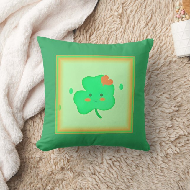 Happy St. Patrick's Day. Buy Now Throw Pillow (Blanket)