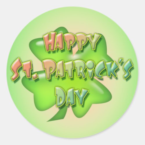 HAPPY ST PATRICKS DAY by SHARON SHARPE Classic Round Sticker