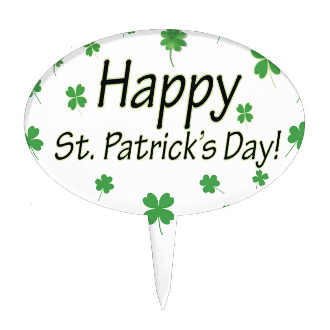Happy St Patricks Day Cake Topper (Front)