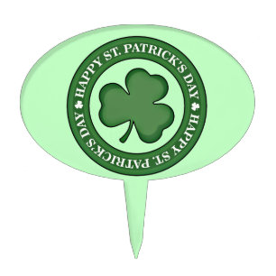 Happy St. Patricks Day Cake Topper