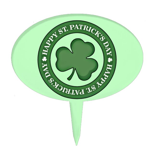 Happy St. Patricks Day Cake Topper (Front)