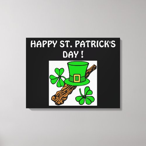 HAPPY STPATRICKS DAY CANVAS PRINT