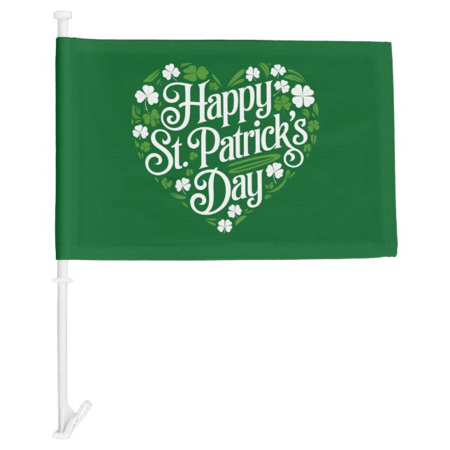 Happy St Patrick's Day  Car Flag (Front)