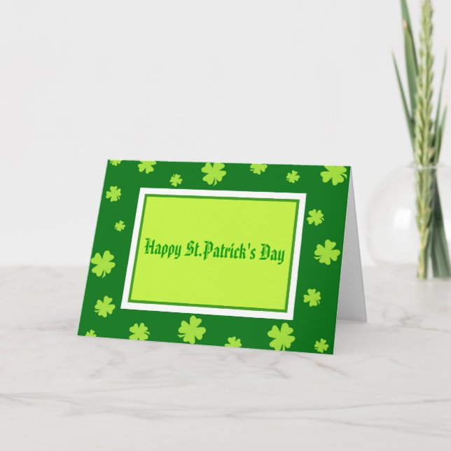 Happy St.Patrick's Day - Card (Front)