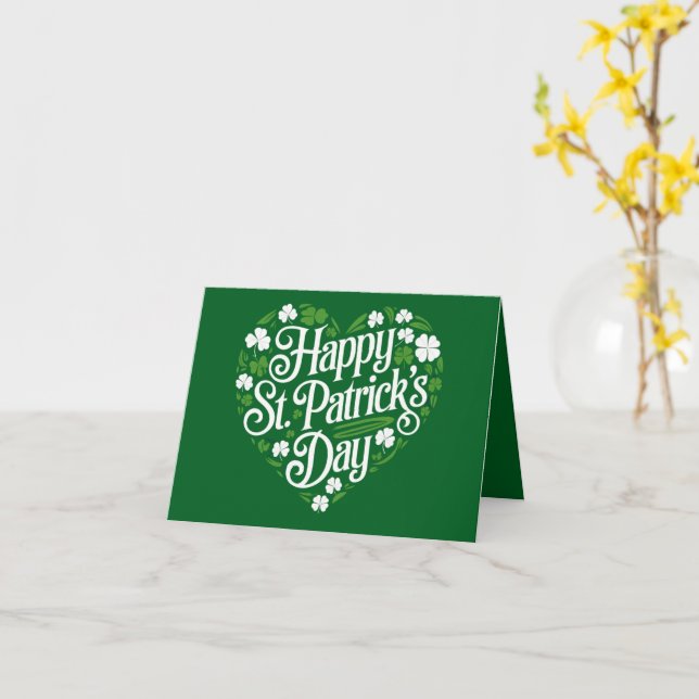Happy St Patrick's Day  Card (Yellow Flower)