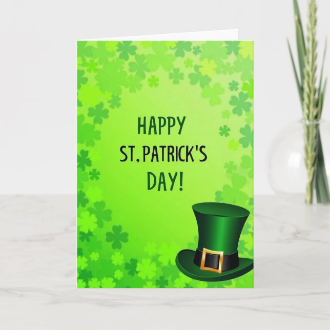 Happy St Patricks Day Celebration Card (Front)