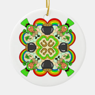 Happy St Patrick's Day Ceramic Ornament