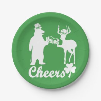 Happy St Patricks Day Cheers! Paper Plate