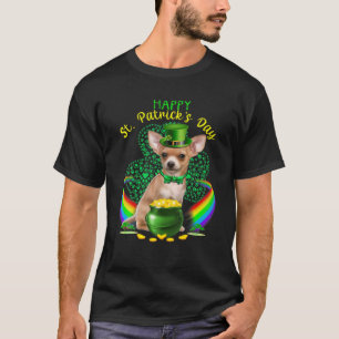 Happy St Patricks Day Chihuahua Leprechaun Hat Sha T-Shirt