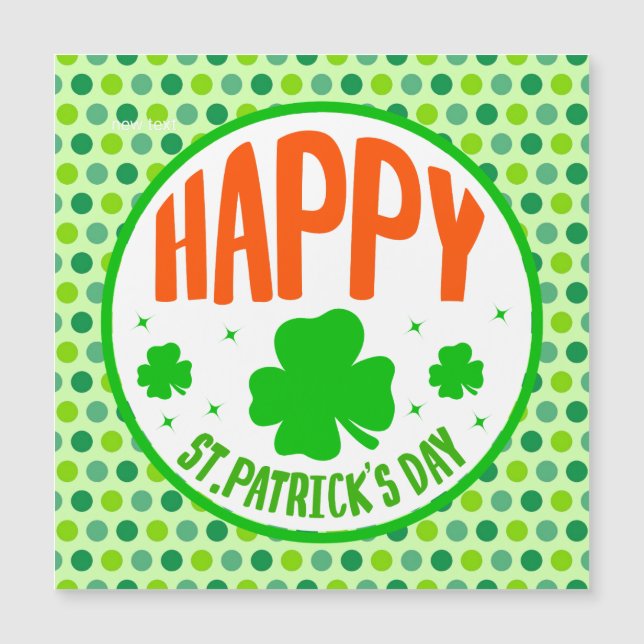 Happy St. Patrick's Day Circle Design-62191 (Front)