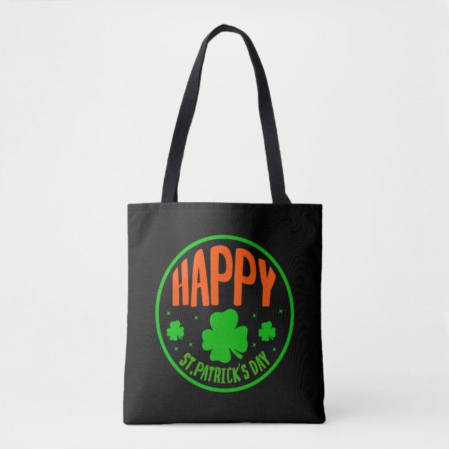 Happy St. Patrick's Day Circle Design-63501 Tote Bag (Front)