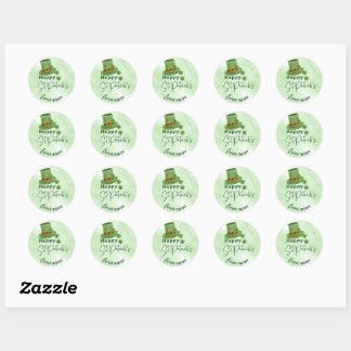  happy st patrick's day classic round sticker
