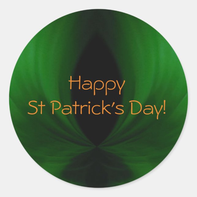 Happy St Patrick's Day Classic Round Sticker (Front)