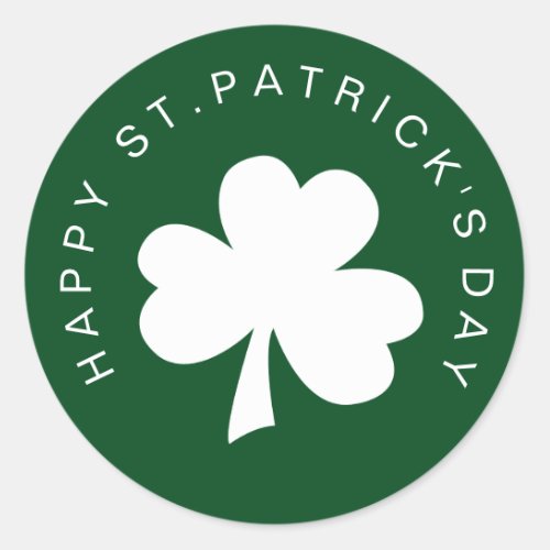 Happy St Patricks Day Classic Round Sticker