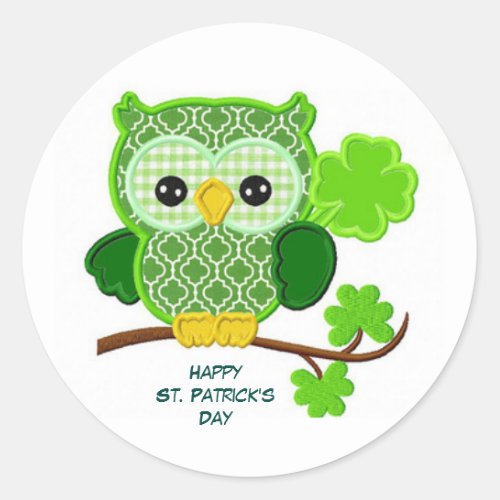 Happy St Patricks Day Classic Round Sticker