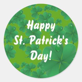 Happy St. Patrick's Day Classic Round Sticker