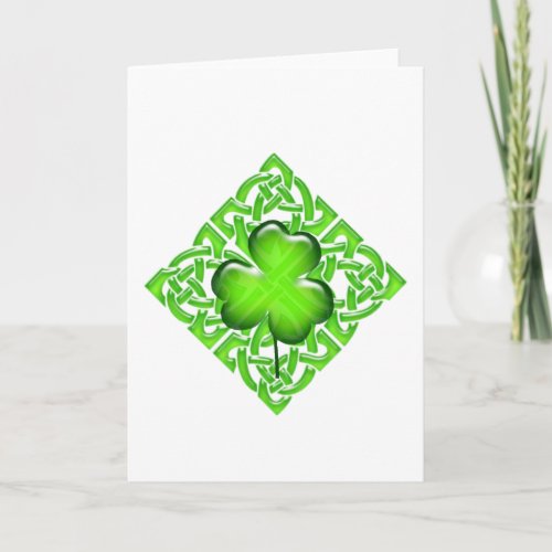Happy St Patricks Day Clover Gift Card