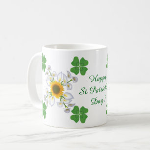 Happy St. Patrick's Day ! Clover with Calla Coffee Mug