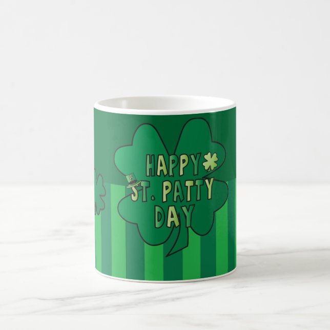 Happy 🍀 St. Patrick's Day Clovers Coffee Mug (Center)