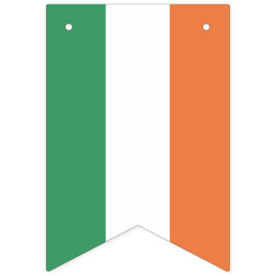 Happy St. Patrick's Day. Colors of Ireland Flag. Bunting Flags