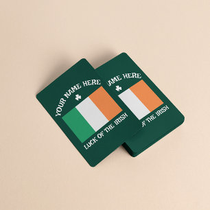 Happy St Patrick's Day Custom Name Shamrock Card