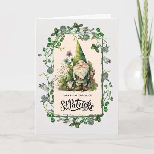 Happy St Patricks Day Cute Irish Gnomes Card