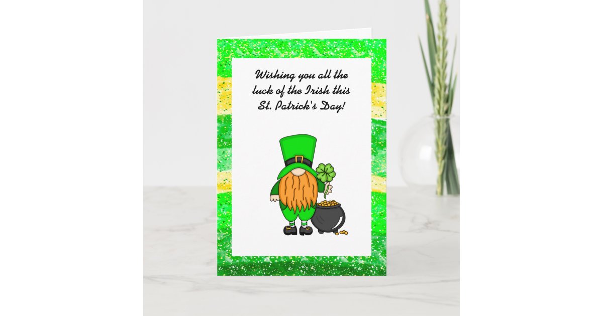 Happy St Patrick's Day | Cute Leprechaun Card | Zazzle