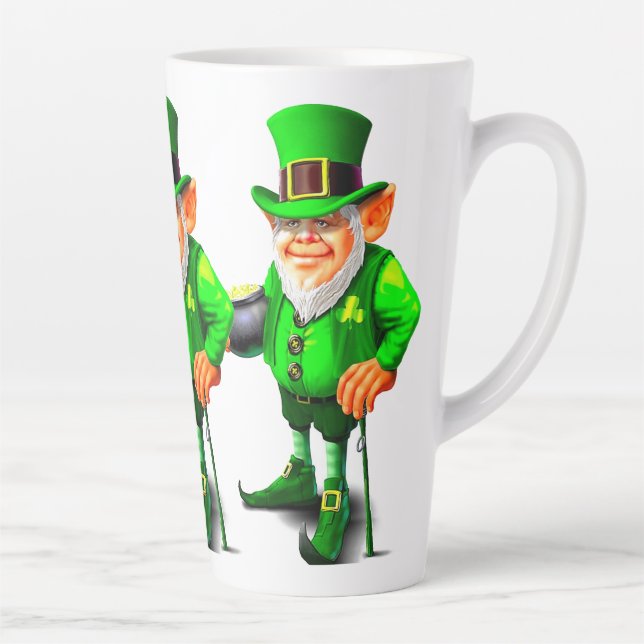 HAPPY ST.PATRICK'S DAY CUTE LEPRECHAUN LATTE MUG (Right)