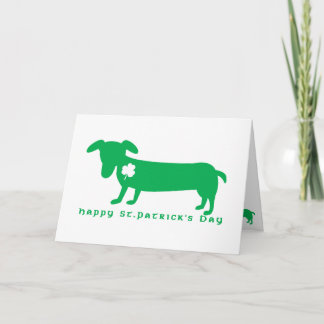 Happy St. Patrick's Day Dachshund Card