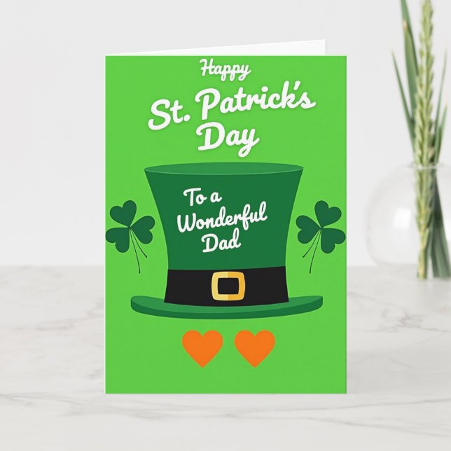 Happy St Patricks Day Dad Card (Front)
