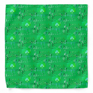 "Happy St.Patrick's Day"Elegantly Hand-written Bandana