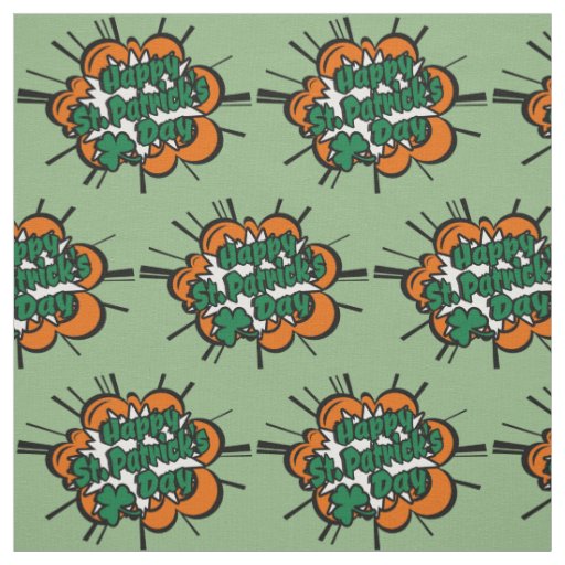 Happy St. Patrick's Day Fabric