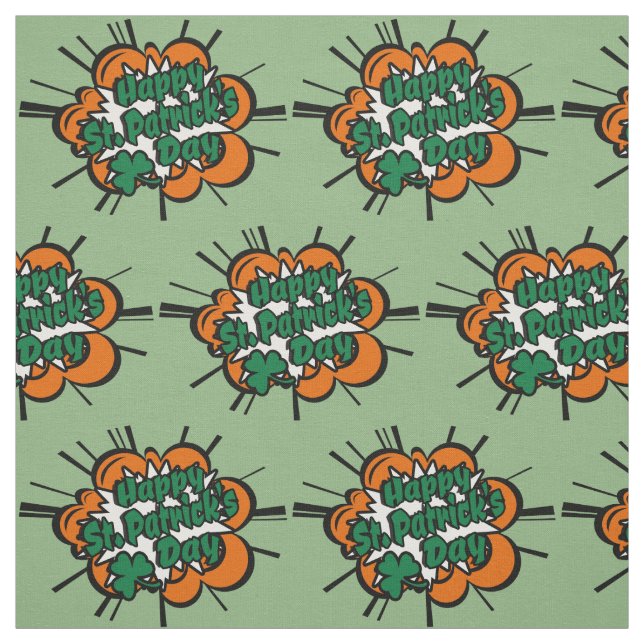Happy St. Patrick's Day Fabric (Swatch)