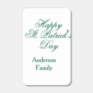 Happy St. Patrick's day family name green sminimal Matchboxes