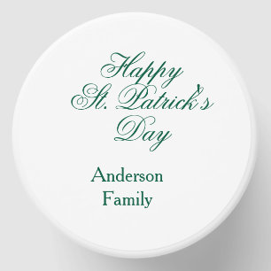 Happy St. Patrick's day family name green sminimal Mini Candle Favors