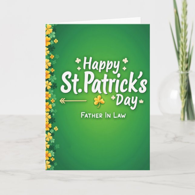 Happy St Patricks Day Father Card (Front)