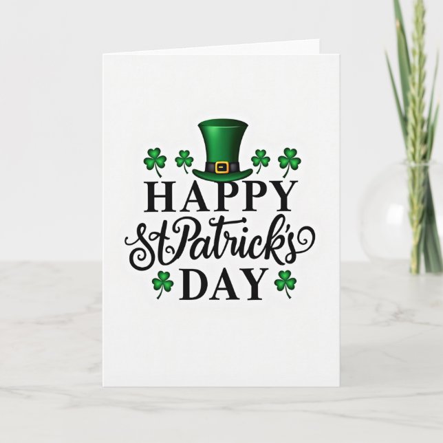 Happy St Patricks Day Festive Card (Front)