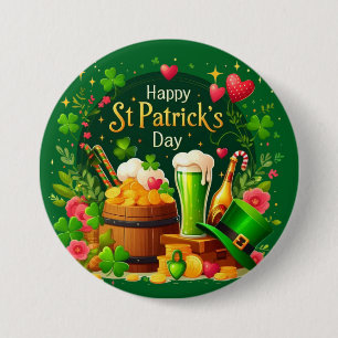 Happy St. Patrick's Day Festive Celebration Button