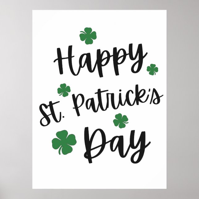 Happy St. Patrick's Day – Festive Irish Holiday Poster (Front)