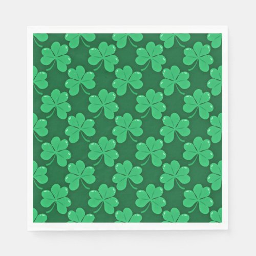 Happy St Patricks Day festive shamrocks Napkins