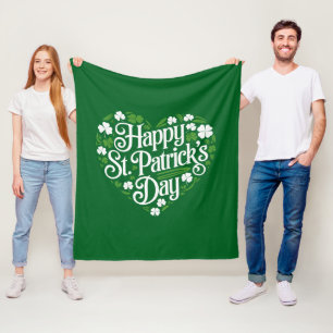 Happy St Patrick's Day Fleece Blanket