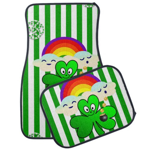 Happy St Patricks Day Floor Car Mats