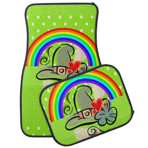 Happy St Patricks Day Floor Car Mats