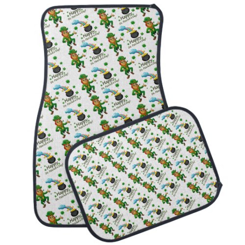 Happy St Patricks Day Floor Car Mats