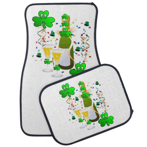 Happy St Patricks Day Floor Car Mats