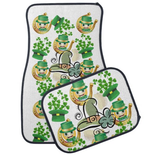 Happy St Patricks Day Floor Car Mats