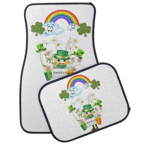 Happy St Patricks Day Floor Car Mats