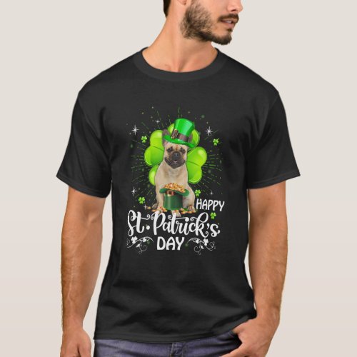 Happy St Patricks Day French Bulldog Dog Shamrock T_Shirt
