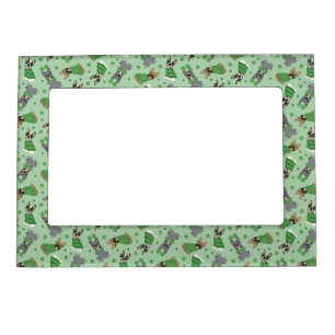 Happy St Patricks Day French Bulldogs Magnetic Frame