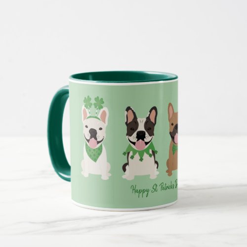 Happy St Patricks Day French Bulldogs Mug
